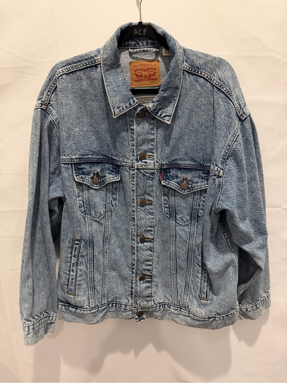 Vintage 80s/90s Levi's Denim Jean Trucker Jacket.Size Large.Grunge,retro,rugged